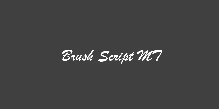 Fonte Brush Script MT