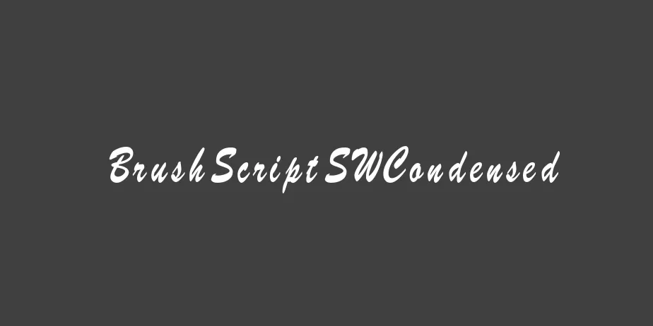 Fonte BrushScriptSWCondensed