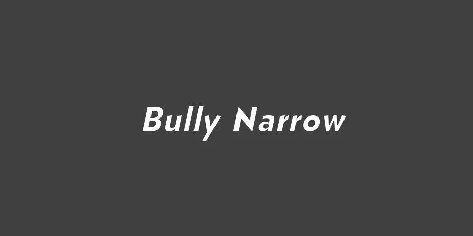 Fonte Bully Narrow