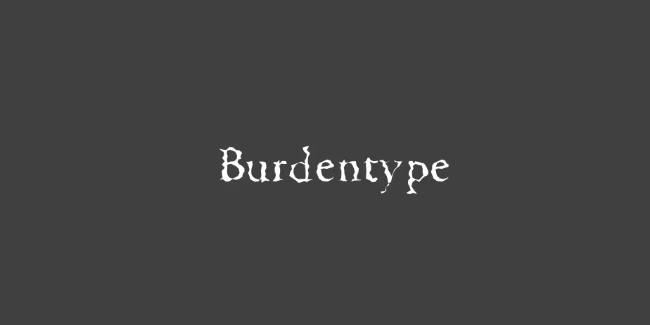 Fonte Burdentype