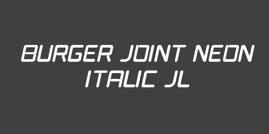 Fonte Burger Joint Neon Italic JL