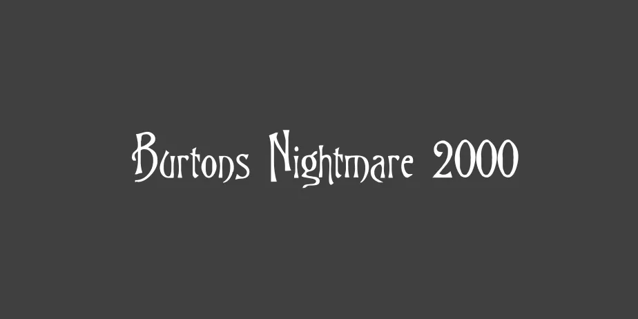 Fonte Burtons Nightmare 2000