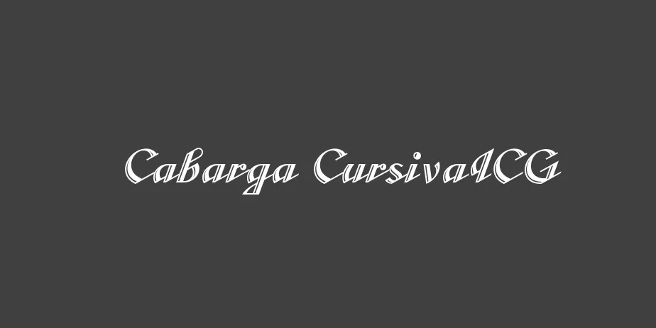 Fonte Cabarga CursivaICG