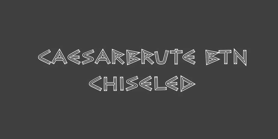 Fonte CaesarBrute BTN Chiseled