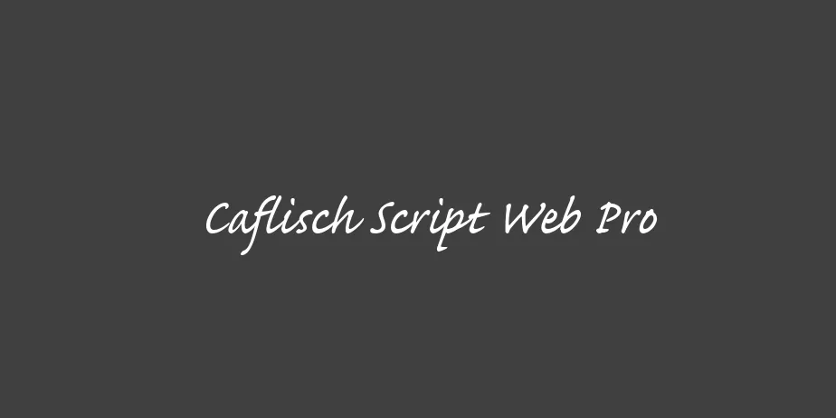 Fonte Caflisch Script Web Pro