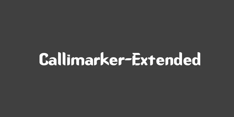 Fonte Callimarker-Extended