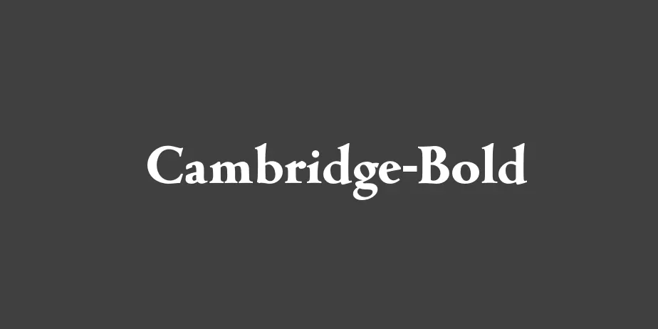 Fonte Cambridge-Bold