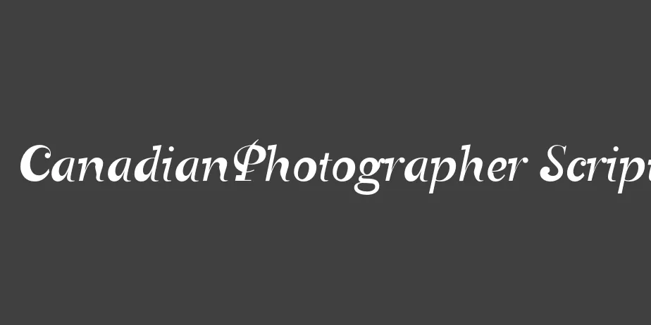 Fonte CanadianPhotographer Script