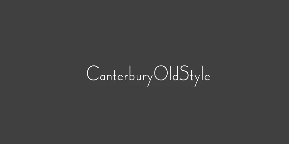 Fonte CanterburyOldStyle