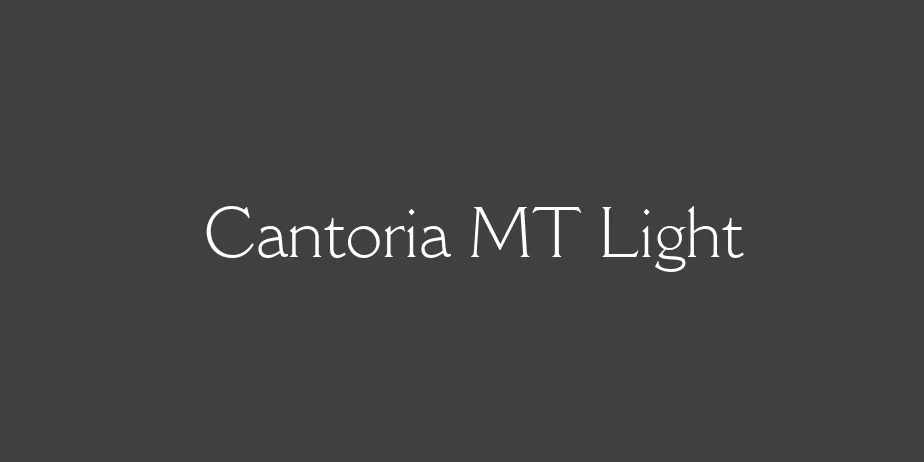 Fonte Cantoria MT Light