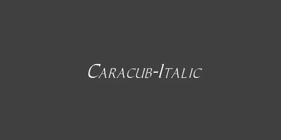 Fonte Caracub-Italic