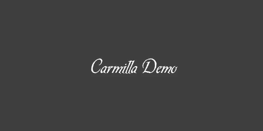 Fonte Carmilla Demo