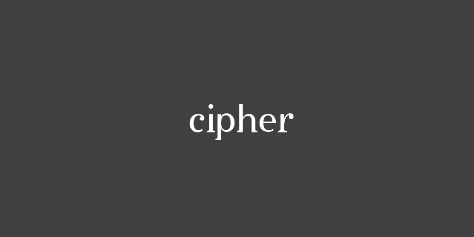 Fonte cipher