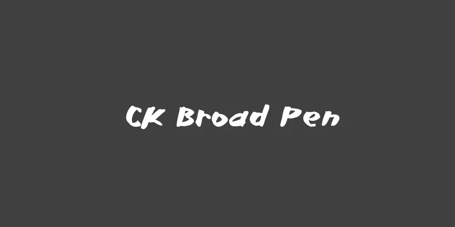 Fonte CK Broad Pen