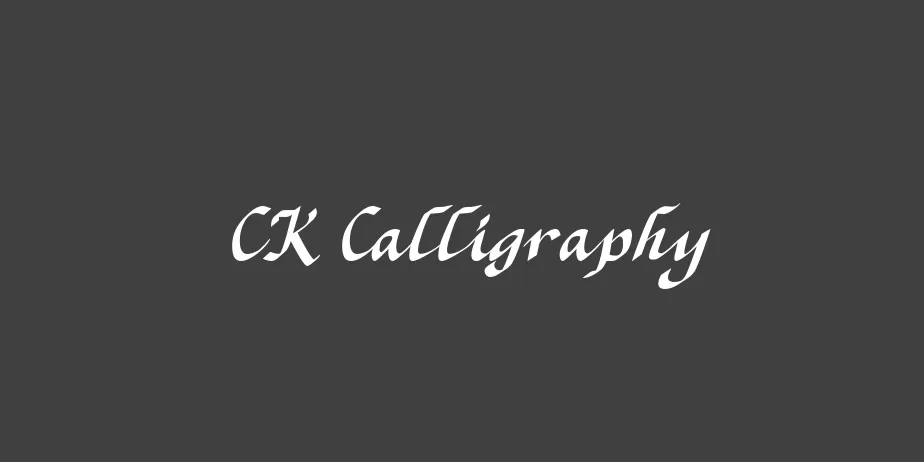 Fonte CK Calligraphy