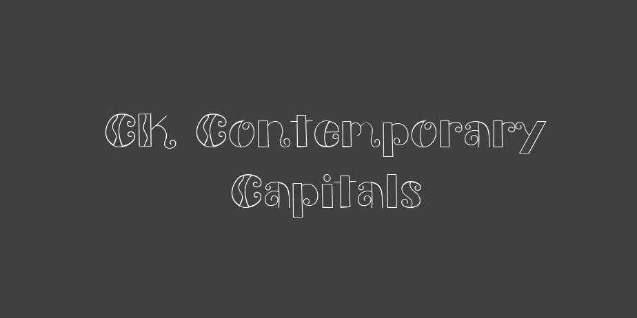 Fonte CK Contemporary Capitals