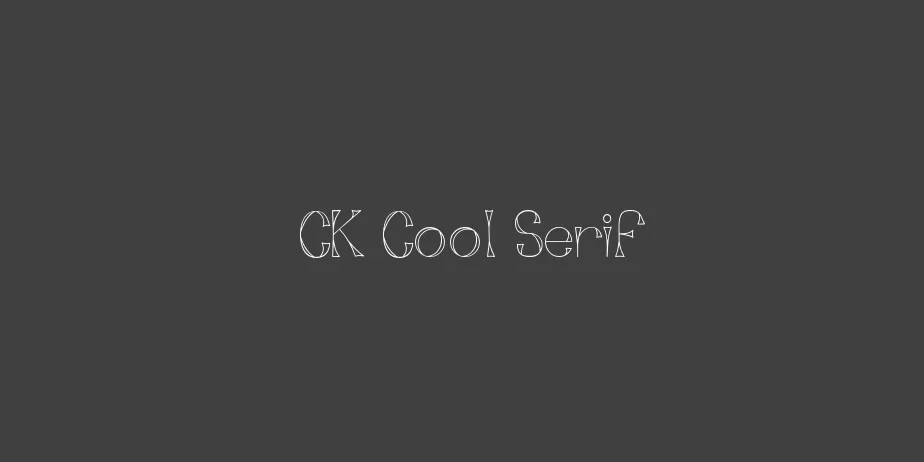 Fonte CK Cool Serif