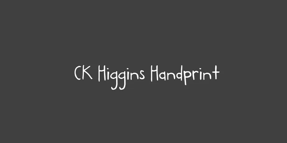 Fonte CK Higgins Handprint