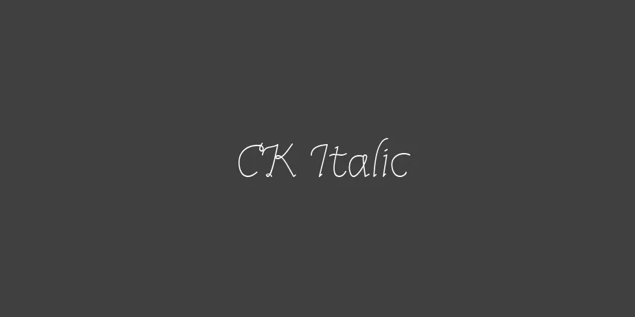 Fonte CK Italic