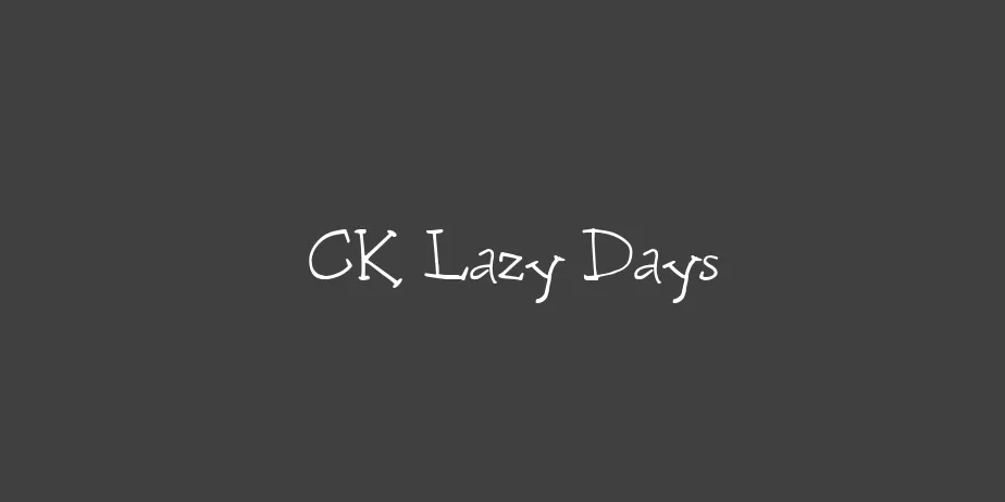 Fonte CK Lazy Days