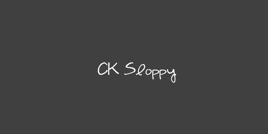 Fonte CK Sloppy