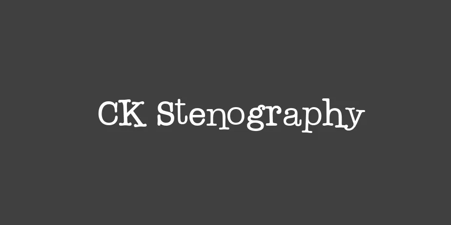 Fonte CK Stenography