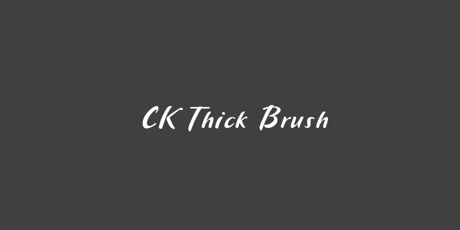 Fonte CK Thick Brush