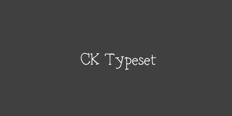 Fonte CK Typeset