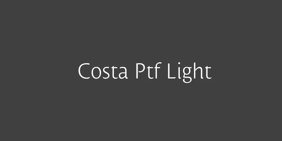 Fonte Costa Ptf Light