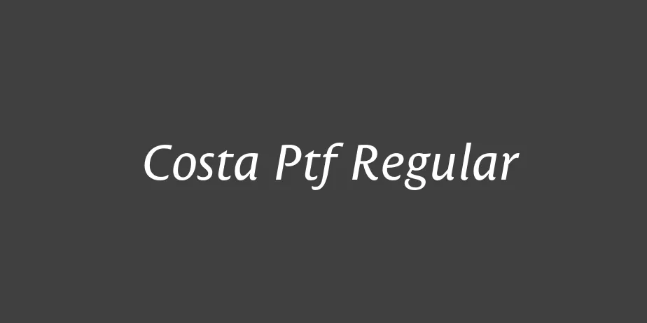 Fonte Costa Ptf Regular