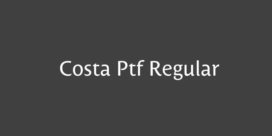 Fonte Costa Ptf Regular