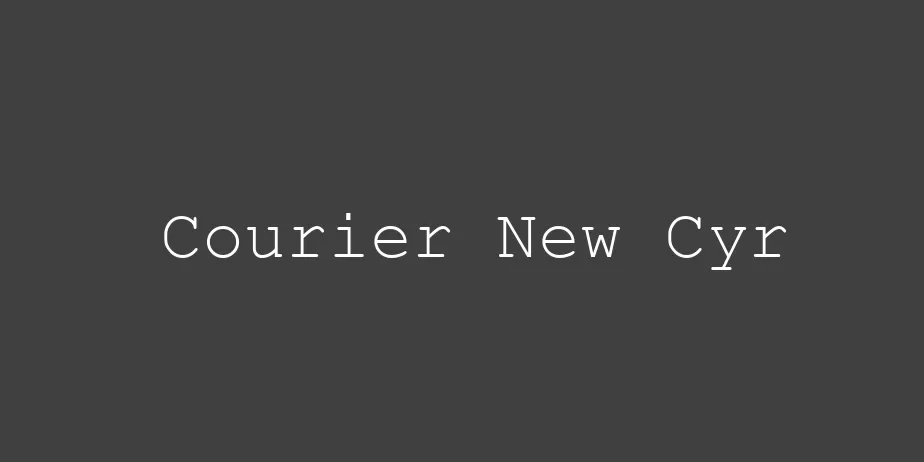 Fonte Courier New Cyr