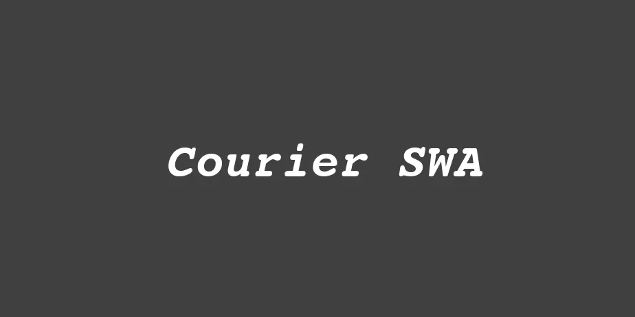 Fonte Courier SWA