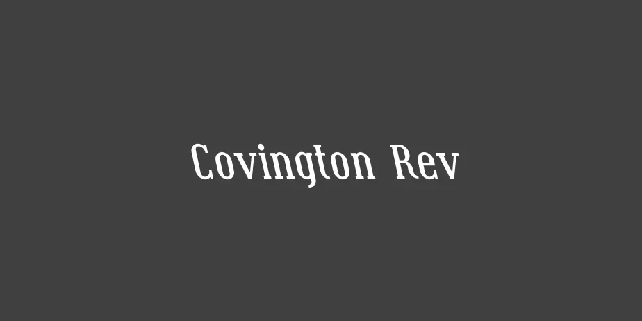 Fonte Covington Rev