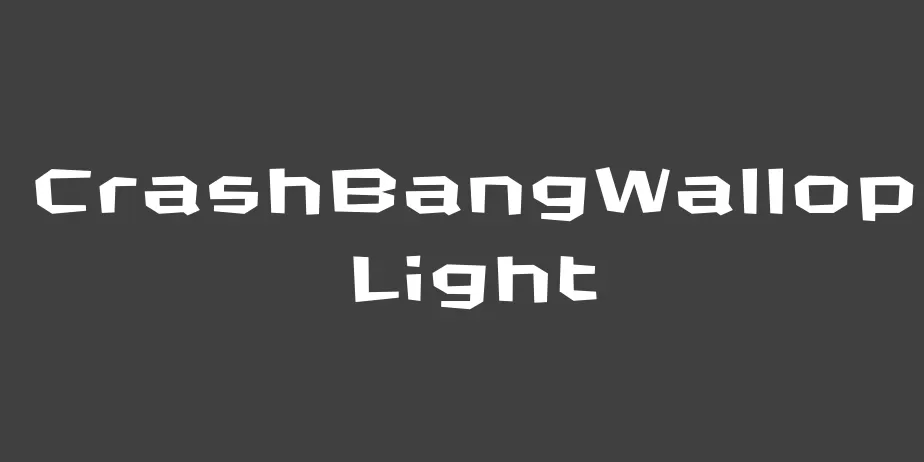 Fonte CrashBangWallop Light