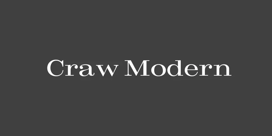 Fonte Craw Modern