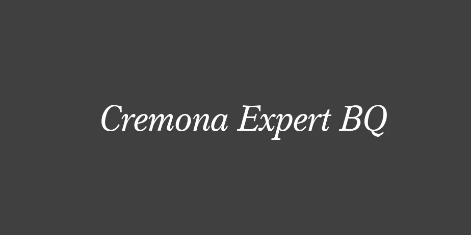 Fonte Cremona Expert BQ