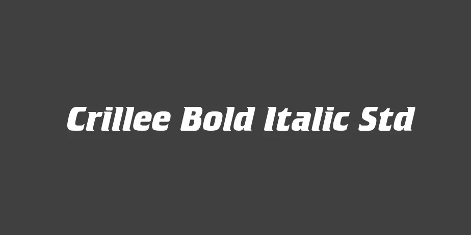 Fonte Crillee Bold Italic Std