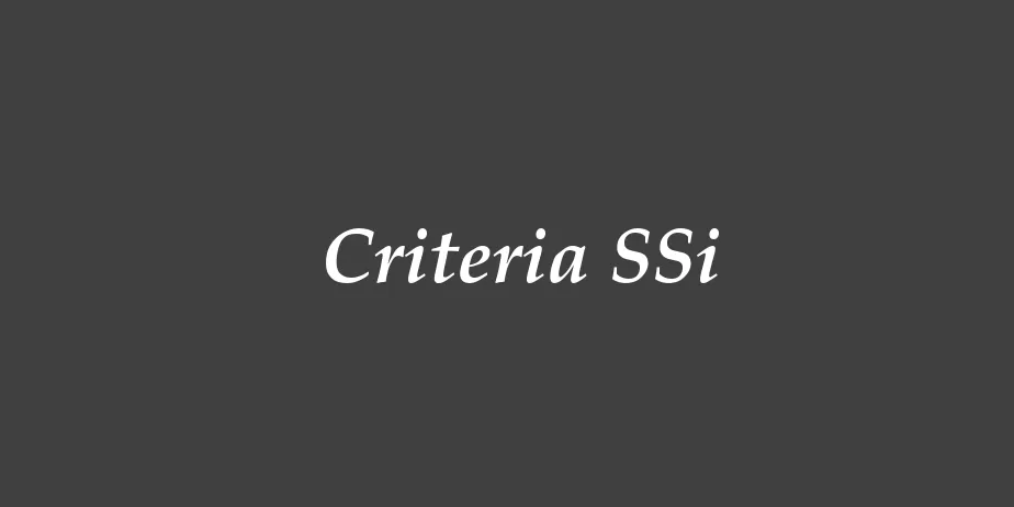 Fonte Criteria SSi