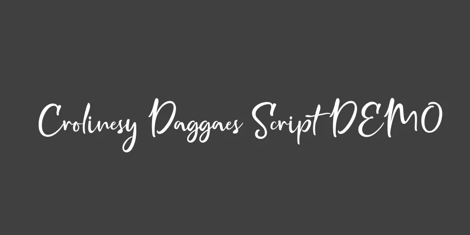 Fonte Crolinesy Daggaes Script DEMO