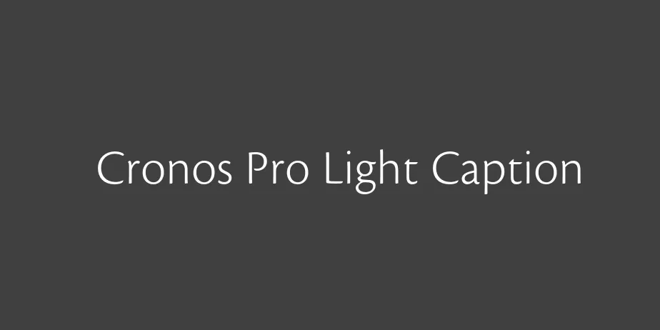 Fonte Cronos Pro Light Caption