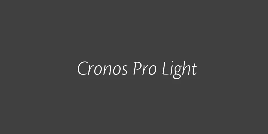 Fonte Cronos Pro Light