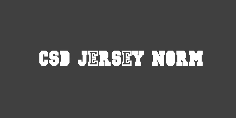 Fonte CSD-JERSEY-Norm