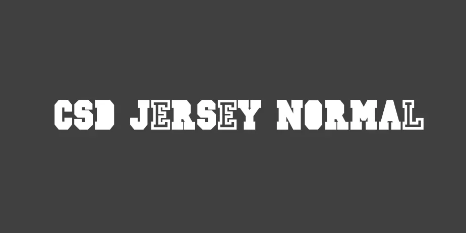 Fonte CSD-JERSEY-Normal