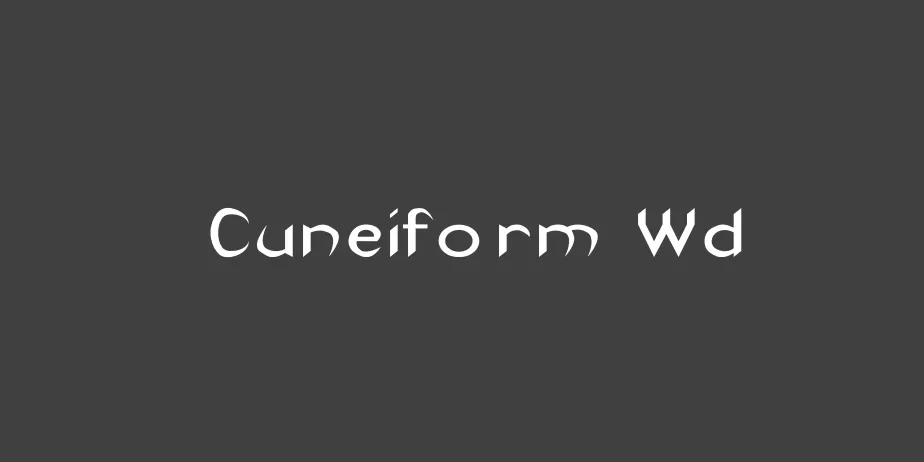 Fonte Cuneiform Wd