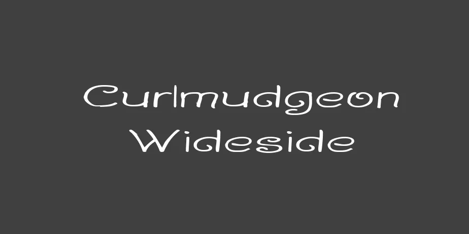 Fonte Curlmudgeon Wideside