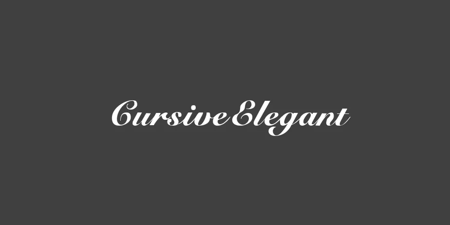 Fonte CursiveElegant