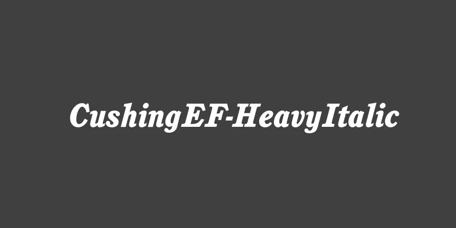 Fonte CushingEF-HeavyItalic