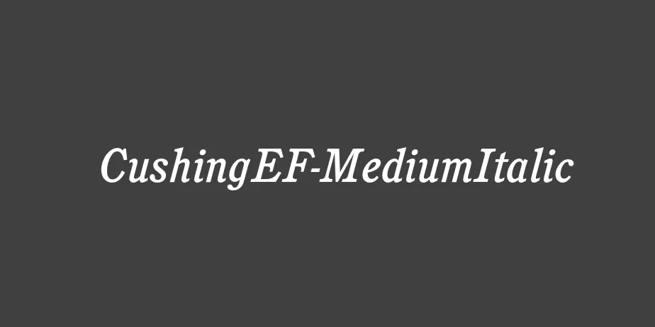 Fonte CushingEF-MediumItalic