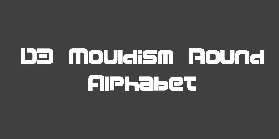 Fonte D3 Mouldism Round Alphabet